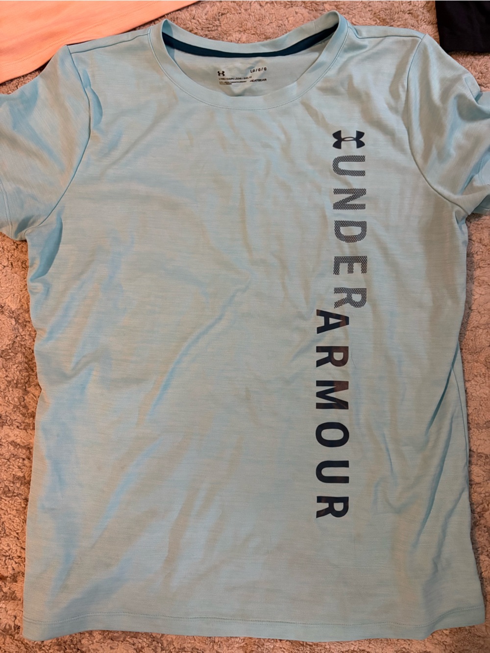 OFFERS OPEN! Women’s large Under Armour HeatGear Blue Short Sleeve Logo Tee